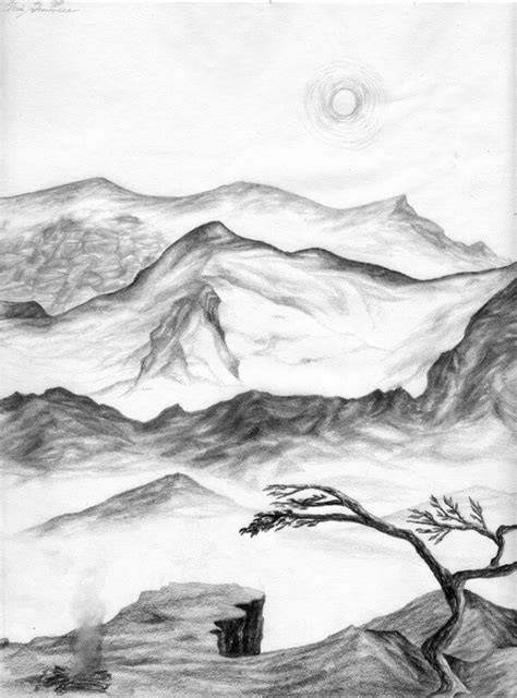 easy landscape drawing ideas  beginners artistic haven