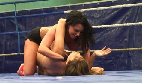 Two Wild Naked Whore Fight Inside Boxing Ring