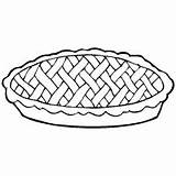Pie Apple Coloring Template Drawing Simple sketch template