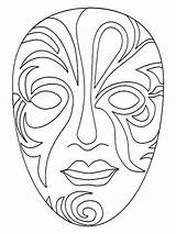 Mask Coloring Pages Drama Masks Templates Getcolorings Printable sketch template