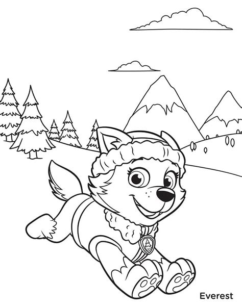 everest  paw patrol coloring page  print  color