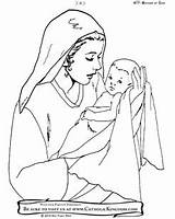 Jesus Mary Mother Coloring Pages Getcolorings Color Kids sketch template