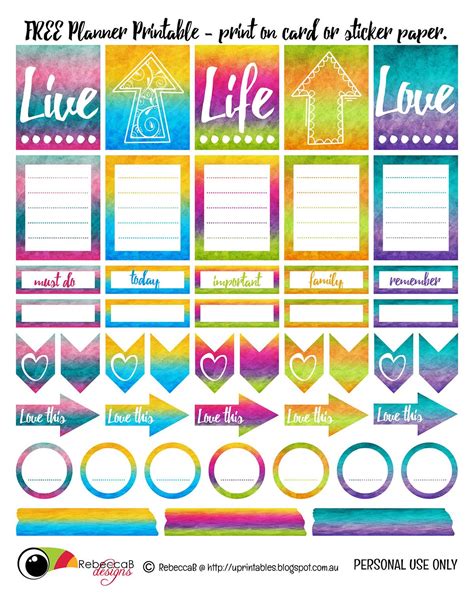 rebeccab designs  printable planner stickers printable planner