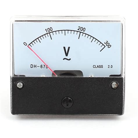rectangle ac   gauge analog voltage panel meter voltmeter dh  volt meters