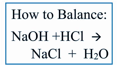 stunning nacl ho balanced equation physics  formula sheet