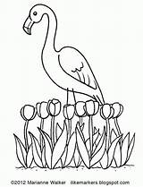 Flamingo Pink Coloring Pages Spring Markers Bird Springtime Print Printable Animal Flamingos Sheets Birds Getdrawings Draw Pdf Choose Board Coloringhome sketch template