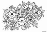 Adulte Fleur Vegetation Colorear Fleural Gratuit Coloring Terapia Zentangle 123rf sketch template