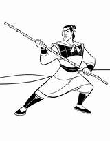 Coloring Shang Li Mulan Army sketch template