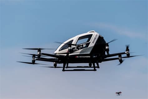 ehang pioneers  flying drones  tourists  greater bay area city