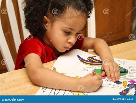 child coloring stock photo image  kindergarden black