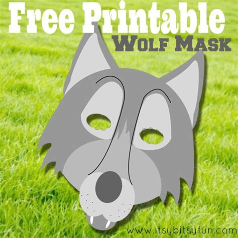 printable wolf mask  printables pinterest