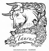 Taurus Coloring 470px 75kb sketch template