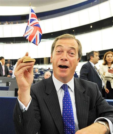 nigel farage holds  british flag   debate   european parliament  strasbourg