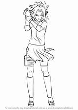 Sakura Naruto Haruno Drawing Draw Step Tutorials Drawings Anime Learn Sketch Manga Drawingtutorials101 Getdrawings Choose Board sketch template