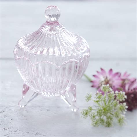 Vintage Glass Trinket Box By The Contemporary Home