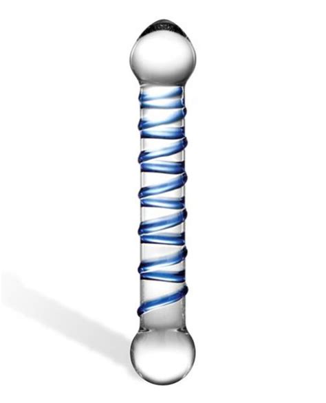 glas 6 5 inches glass spiral dildo clear blue on literotica