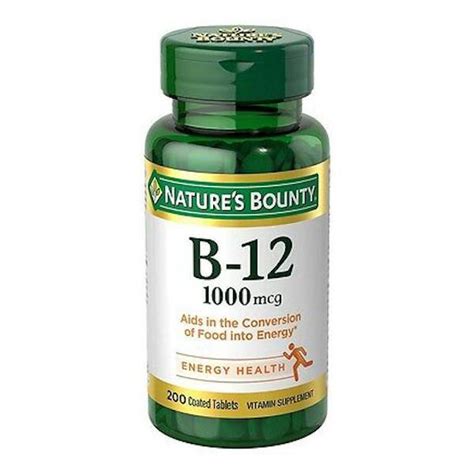 Natures Bounty Vitamina B12 1000 Mcg Value Size 200 Tabletas