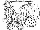 Frutas Dibujos Verduras Cuatro sketch template