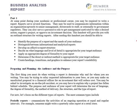 top  business analysis report templates word excel  writing