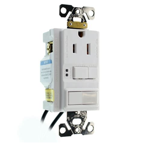 eaton gfci  test   receptacle  switch  mid size wallplate white walmart