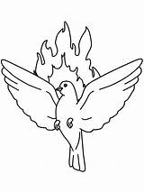 Coloring Pages Dove Pentecost Santo Holy Spirit Para Colorear Espiritu Del Flame Dibujos Bible Paloma Espíritu Printable Imagenes Sheet Pentecostes sketch template