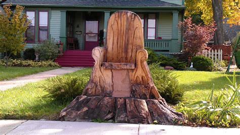 tree stump chair    town   home