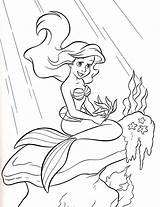 Mermaid Coloring Pages Beautiful Colouring Disney Ariel Little sketch template