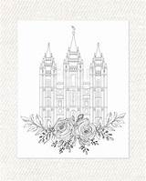 Coloring Salt Lake Pdf Temple Pages Lds Printable City Choose Board Utah Digital  sketch template