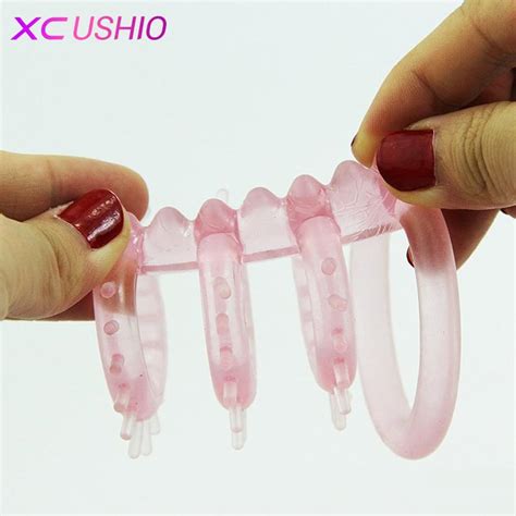 Pink Silicone Cock Rings Delayed Ejaculation Penis Rings