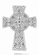 Coloring Celtic Cross sketch template