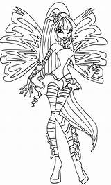 Winx Musa Sirenix Stampare Elfkena Enchantix Unicorno Malvorlagen Lis Salvato Altervista Atmosfear Libri Farfalle sketch template