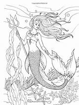 Mermaid Pages Coloring Adult Colouring Adults Mermaids Book Sheets Pregnant Fish Books Lanza Barbara Sea Mythical Cute Template Haven Creative sketch template