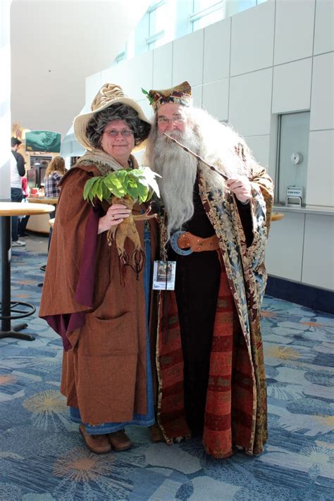Professor Sprout And Albus Dumbledore Harry Potter Cosplays At