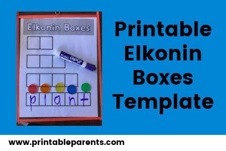 printable elkonin boxes printable parents