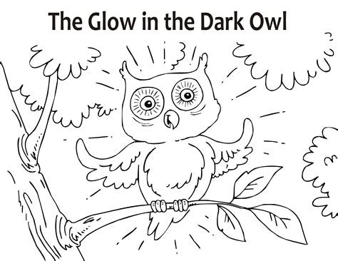 coloring book  story  kids  glow   dark owl bedtime