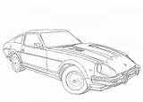 Datsun Nissan 280zx 1979 1984 Aerpro Drawing Line 1981 1977 200b sketch template