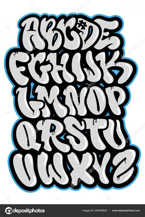 tipo de alfabeto grafite vetor de stock de cdovbush