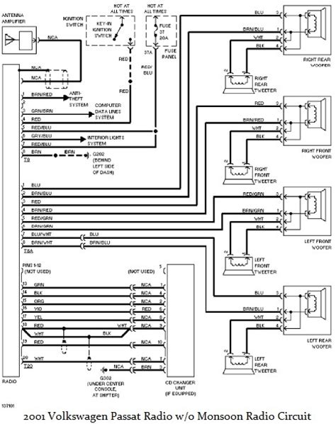 volkswagen passat radio wiring diagram audio wiring diagram