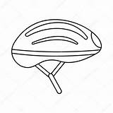 Helmet Bicycle Outline Bike Icon Coloring Vector Drawing Style Template Depositphotos Ylivdesign Pages Getdrawings Illustration sketch template