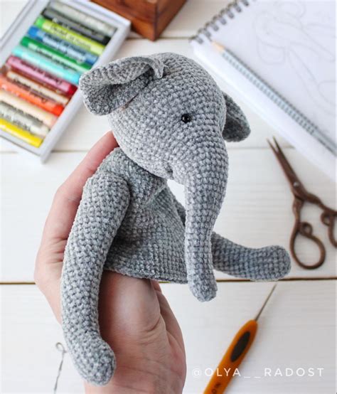 crochet pattern elephant english   crochet elephant
