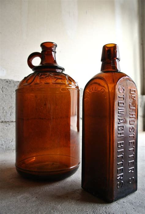 Vintage Amber Glass Bottles Vintage Purex Bottle Vintage Dr J