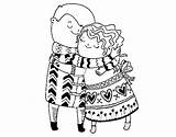 Abbraccio Abrazo Colorare Bambini Acolore Famiglia sketch template