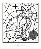 Color Kids Number Coloring Pages Numbers Adults Printables Cat Drawing Mandala Adult Draw Printable Education Worksheets Wuppsy Math Grade Fall sketch template
