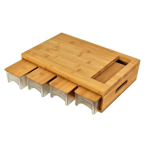 large bamboo cutting board  drawers  kitchen gadgets   tiktok  popsugar