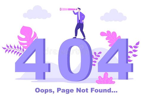 404 Error And Page Not Found Vector Illustration Lost Connect Problem
