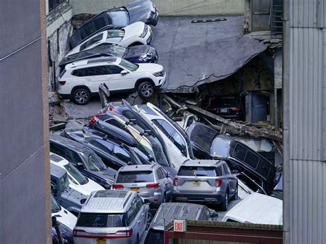 person  dead   parking garage collapses   york city npr