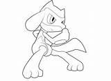 Riolu Pokemon Lucario Coloring Pages Para Colorear Dibujos Color Away Spirited Lineart Mega Print Printable Dibujo Colouring Kids Template Pikachu sketch template