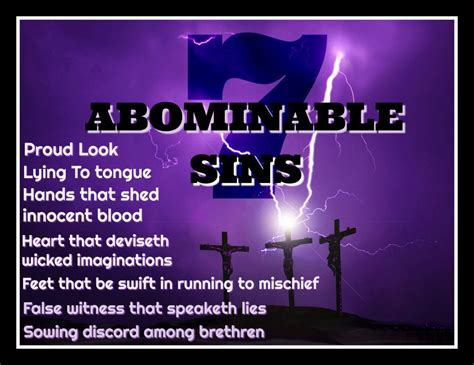 prayer to repent 7 abominations or deadly sins keys to