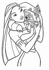 Pocahontas Coloring Pages Disney Princess Sheets Book Adult sketch template