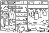 Mess Wardrobe Doodle Concept Family Toys Illustration Vector Preview sketch template
